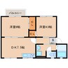 大和路線・関西本線/加茂駅 徒歩4分 2階 築32年 2DKの間取り