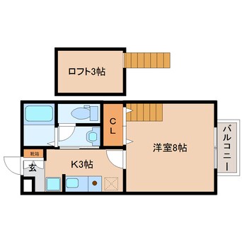 間取図 近鉄難波線・奈良線/近鉄奈良駅 バス10分南方町下車:停歩4分 2階 築23年