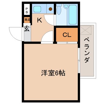 間取図 近鉄難波線・奈良線/近鉄奈良駅 徒歩13分 5階 築32年