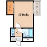 近鉄難波線・奈良線/近鉄奈良駅 徒歩13分 5階 築34年 1Kの間取り