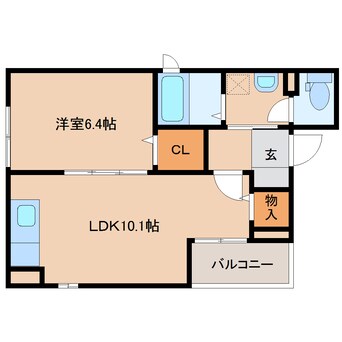 間取図 大和路線・関西本線/奈良駅 バス13分西九条町下車:停歩5分 2階 築11年
