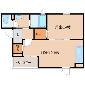 間取図 大和路線・関西本線/奈良駅 バス13分西九条町下車:停歩5分 2階 築11年