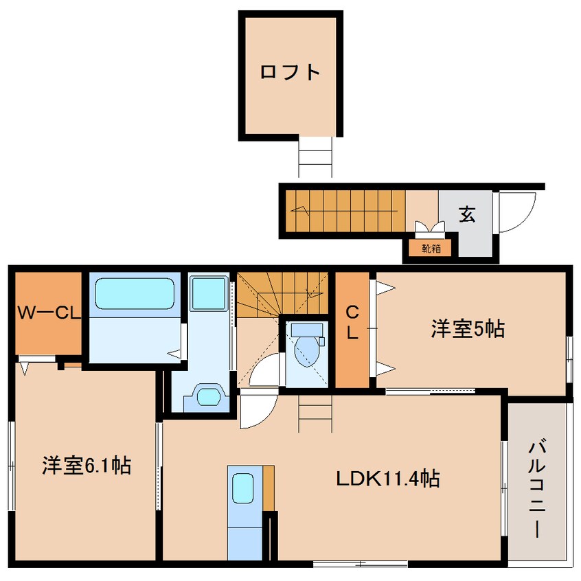 間取図 大和路線・関西本線/奈良駅 バス14分大和ハウス前下車:停歩1分 2階 築9年