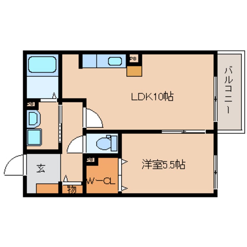 間取図 大和路線・関西本線/木津駅 徒歩12分 1階 築11年