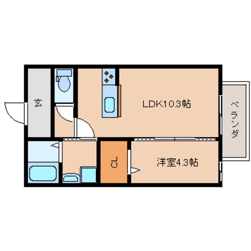 間取図 奈良線/上狛駅 徒歩9分 1階 築11年