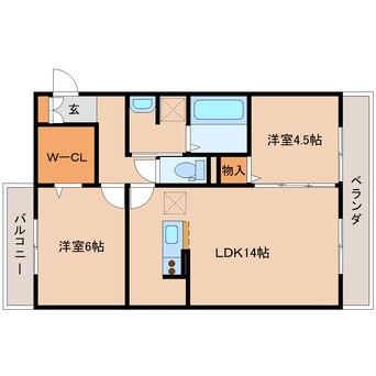 間取図 大和路線・関西本線/奈良駅 バス8分北神殿下車:停歩6分 2階 築11年