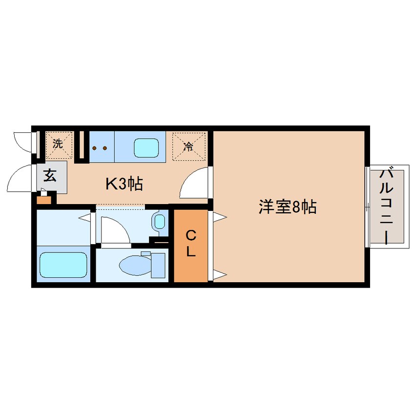 間取図 大和路線・関西本線/奈良駅 徒歩11分 2階 築21年