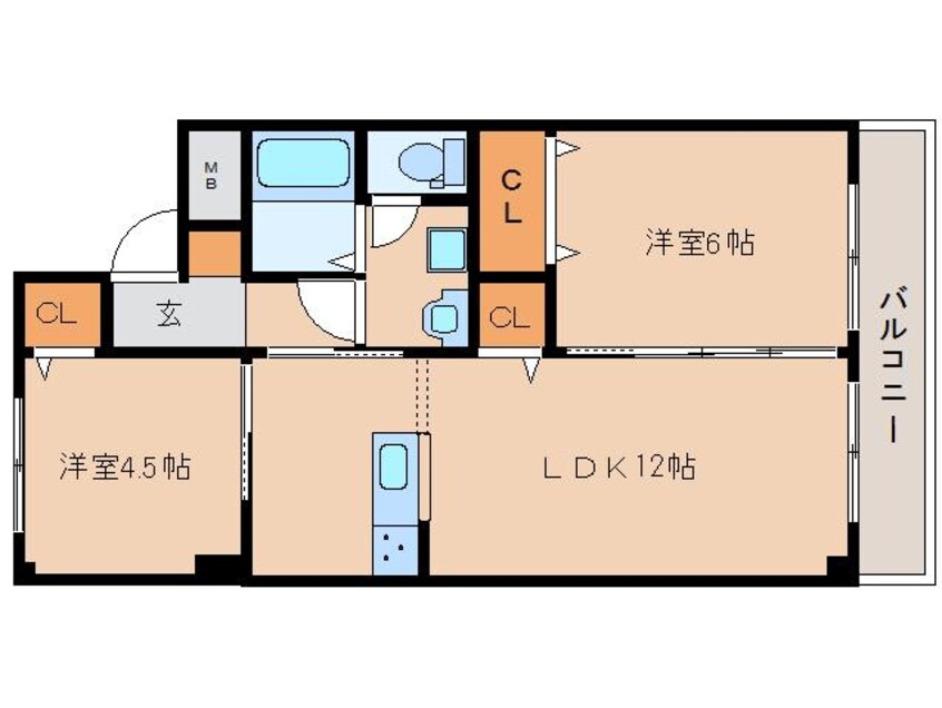 間取図 大和路線・関西本線/奈良駅 徒歩19分 1階 築33年