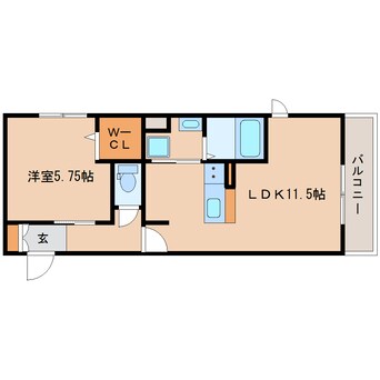 間取図 大和路線・関西本線/奈良駅 徒歩8分 3階 築10年
