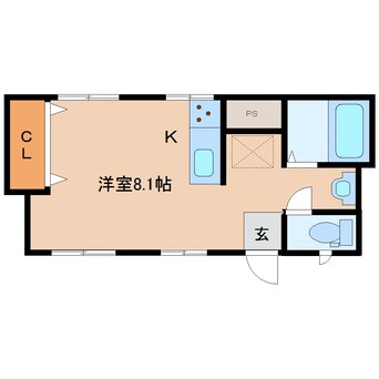 間取図 近鉄難波線・奈良線/近鉄奈良駅 徒歩1分 2階 築54年