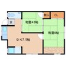 近鉄難波線・奈良線/近鉄奈良駅 徒歩13分 1階 築53年 2DKの間取り