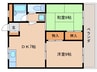 奈良線/奈良駅 バス:9分:停歩7分 2階 築36年 2DKの間取り