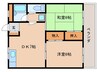 奈良線/奈良駅 バス:9分:停歩7分 2階 築36年 2DKの間取り