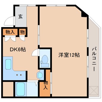 間取図 近鉄難波線・奈良線/新大宮駅 徒歩3分 2階 築39年