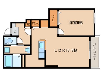 間取図 大和路線・関西本線/木津駅 徒歩23分 1階 築9年