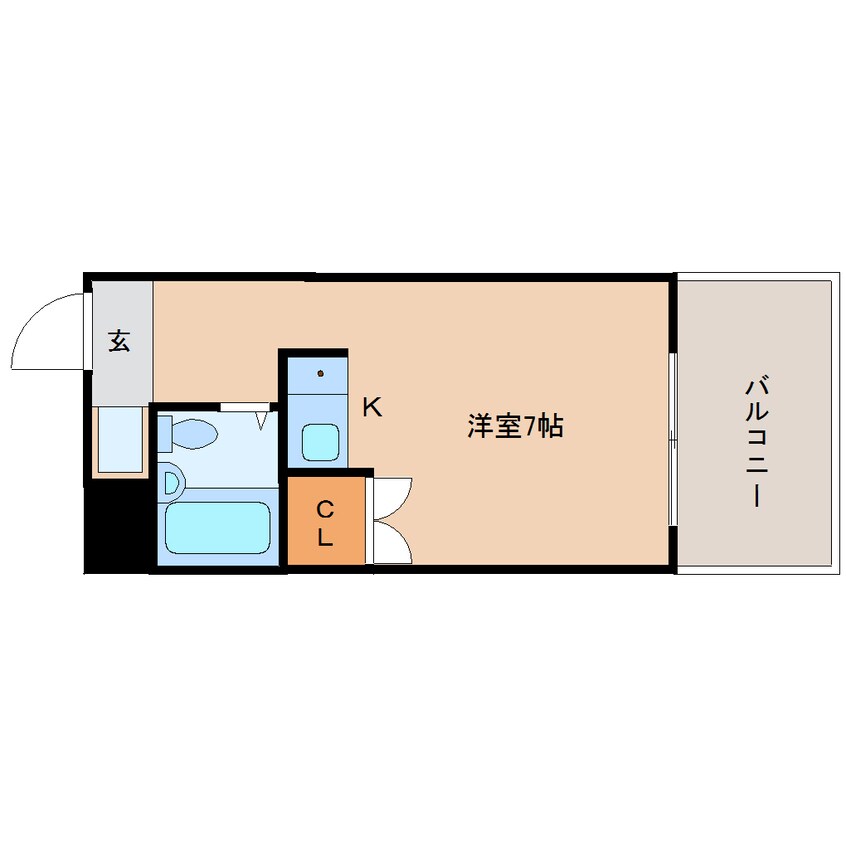 間取図 奈良線/奈良駅 徒歩6分 4階 築34年