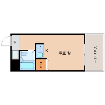 間取図 奈良線/奈良駅 徒歩6分 7階 築34年