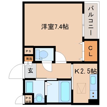 間取図 近鉄難波線・奈良線/近鉄奈良駅 徒歩10分 1階 築7年