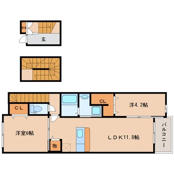 間取図 奈良線/平城山駅 徒歩5分 3階 築7年