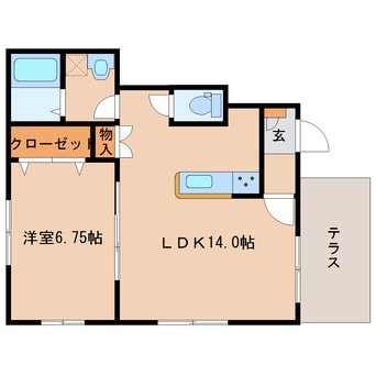 間取図 大和路線・関西本線/奈良駅 徒歩15分 1階 築8年