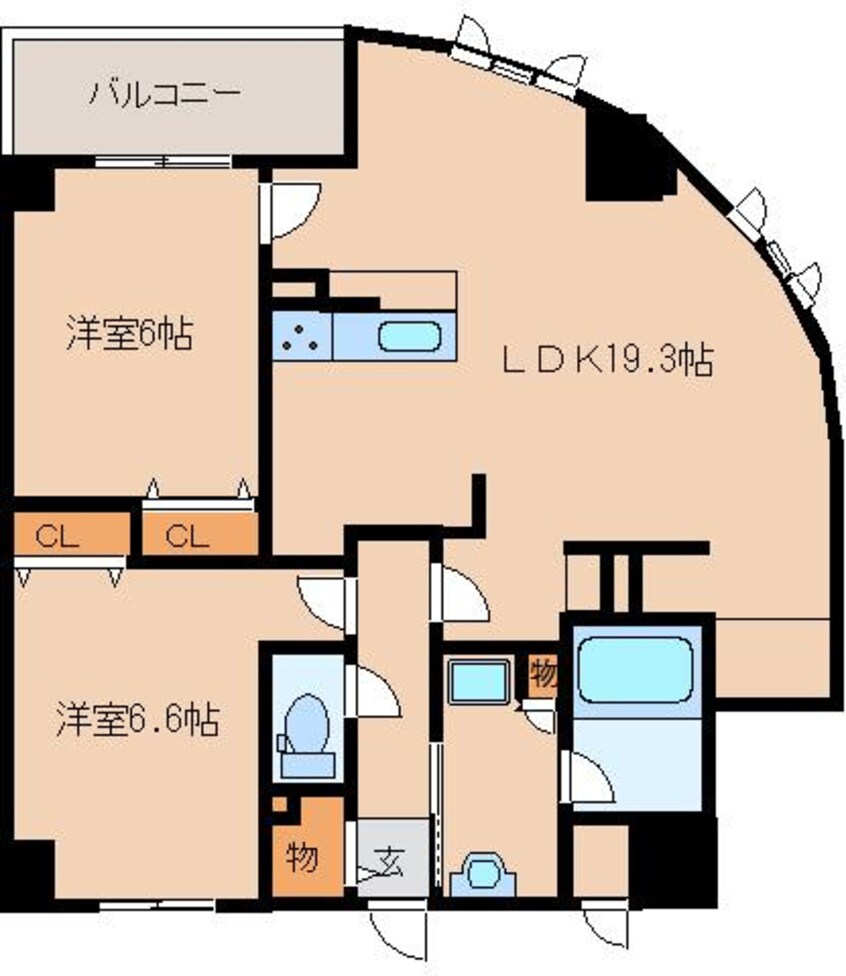 間取図 奈良線/奈良駅 徒歩7分 3階 築6年