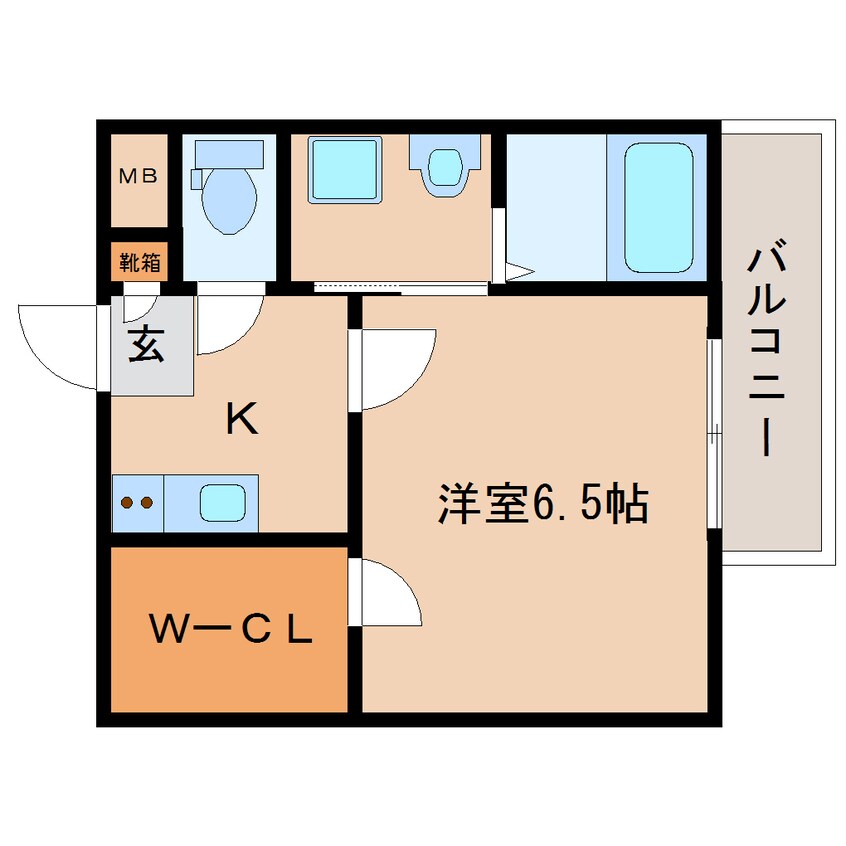 間取図 大和路線・関西本線/奈良駅 徒歩3分 2階 築6年