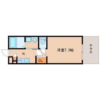 間取図 大和路線・関西本線/奈良駅 徒歩3分 1階 築8年