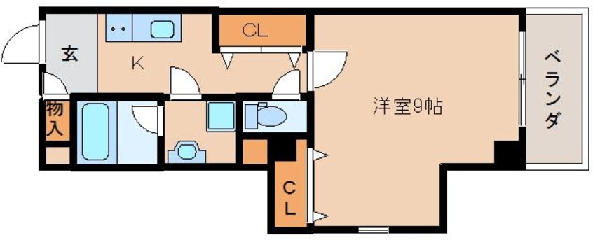 間取図 近鉄難波線・奈良線/新大宮駅 徒歩4分 6階 築6年