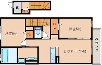 間取図 近鉄難波線・奈良線/新大宮駅 徒歩20分 1階 築10年