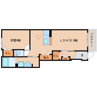 間取図 桜井線<万葉まほろば線>/京終駅 徒歩11分 1階 築6年