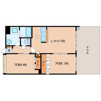 間取図 近鉄難波線・奈良線/近鉄奈良駅 バス12分三条大路四丁目下車:停歩2分 1階 築15年