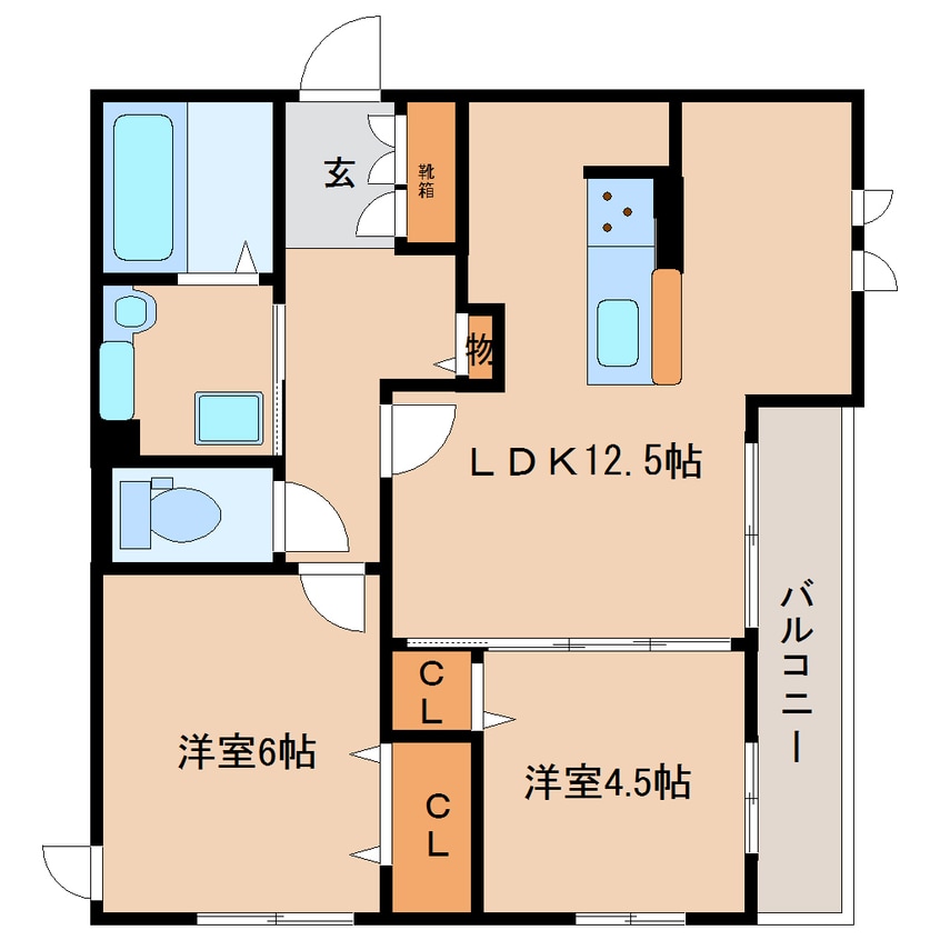 間取図 近鉄難波線・奈良線/新大宮駅 徒歩17分 1階 築7年