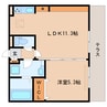 近鉄難波線・奈良線/近鉄奈良駅 バス:20分:停歩1分 1階 築7年 1LDKの間取り