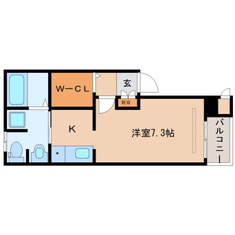 間取図 近鉄京都線/新大宮駅 徒歩24分 3階 築7年