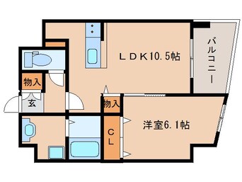 間取図 近鉄難波線・奈良線/新大宮駅 徒歩4分 6階 築5年