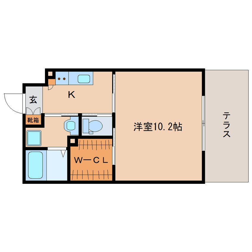 間取図 近鉄難波線・奈良線/近鉄奈良駅 徒歩14分 1階 築4年