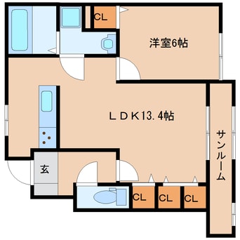 間取図 奈良線/木津駅 徒歩14分 1階 築5年