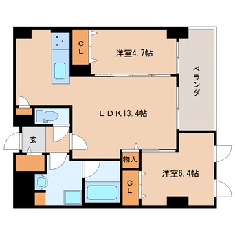 間取図 奈良線/奈良駅 徒歩12分 2階 築3年