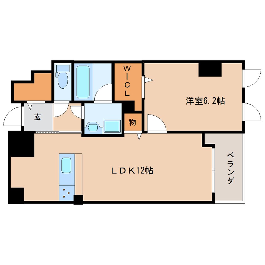 間取図 奈良線/奈良駅 徒歩12分 3階 築3年