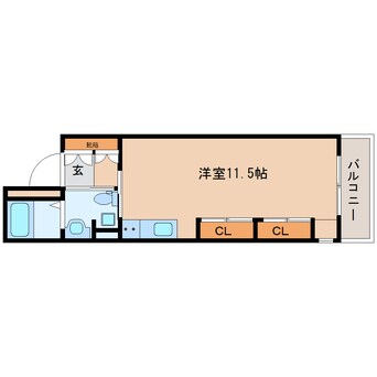 間取図 近鉄難波線・奈良線/近鉄奈良駅 徒歩12分 3階 築3年