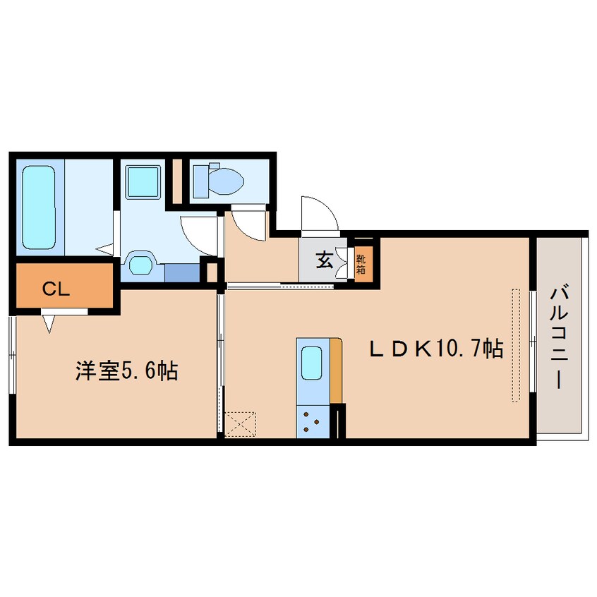 間取図 大和路線・関西本線/木津駅 徒歩9分 3階 築3年