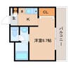 近鉄難波線・奈良線/近鉄奈良駅 バス:20分:停歩6分 5階 築33年 1Kの間取り