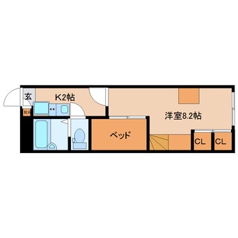 間取図 近鉄難波線・奈良線/近鉄奈良駅 バス16分州見台7丁目下車:停歩4分 2階 築19年