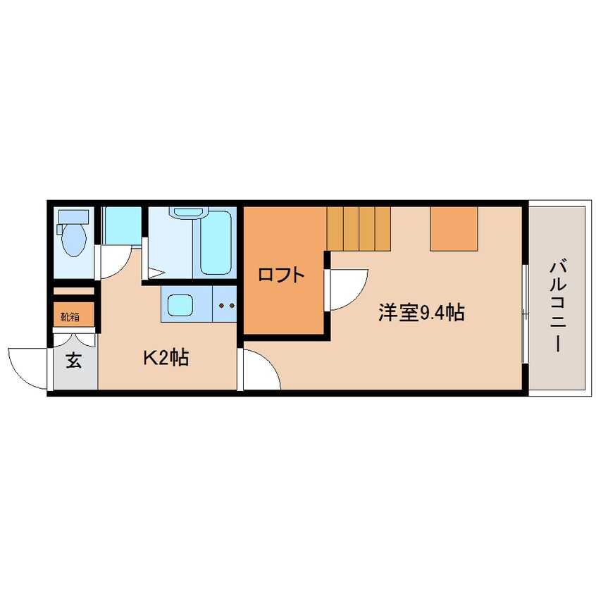 間取図 近鉄難波線・奈良線/近鉄奈良駅 バス12分関西光科学研究所下車:停歩3分 2階 築15年