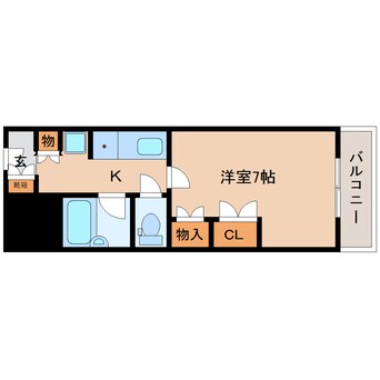 間取図 近鉄京都線/新大宮駅 徒歩4分 9階 築26年