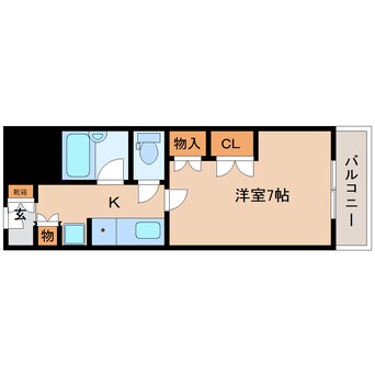 間取図 近鉄京都線/新大宮駅 徒歩4分 7階 築26年