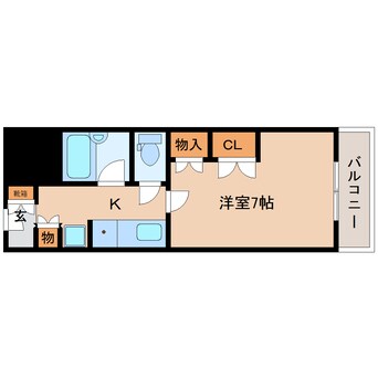 間取図 近鉄京都線/新大宮駅 徒歩4分 7階 築26年