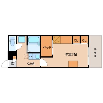 間取図 近鉄難波線・奈良線/近鉄奈良駅 バス14分梅美台5丁目下車:停歩4分 1階 築17年