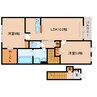 大和路線・関西本線/木津駅 徒歩15分 2階 築3年 2LDKの間取り