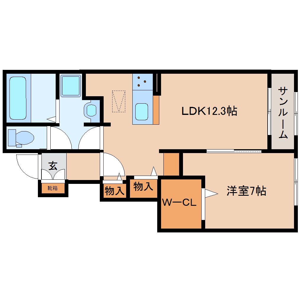 間取り図 大和路線・関西本線/奈良駅 バス11分永井町下車:停歩6分 1階 築2年